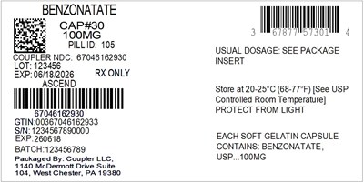Label (67877 573 01 Benzonatate 100mg 67046 1629 30)